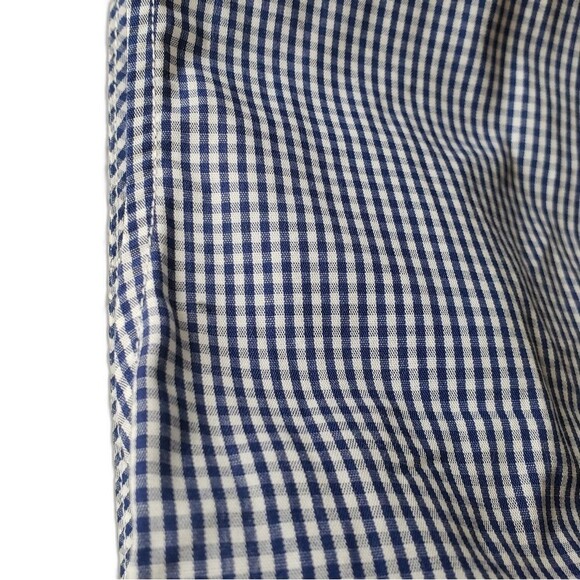 Banana Republic Gingham Sleeveless Top Crossback Size Large 100% Cotton Brunch - Picture 6 of 6